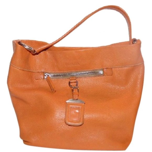 Prada Orange Leather Retro XL Hobo Shoulder Bag - Picture 1 of 12